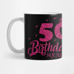 50th Birthday Squad Party 50 Years Old Yellow Gold Mug
